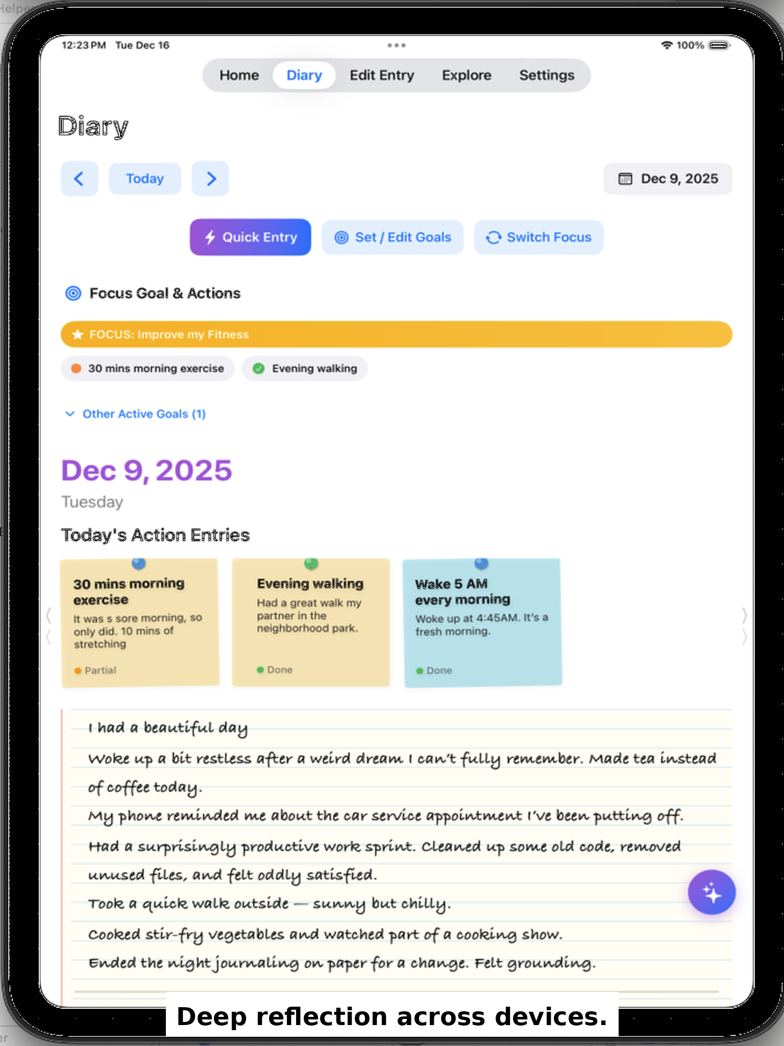 Deep reflection across devices.
